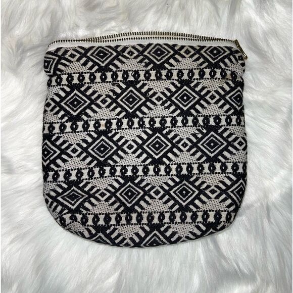 Black & White Cotton Pattern Cosmetic Bag - Picture 1 of 4